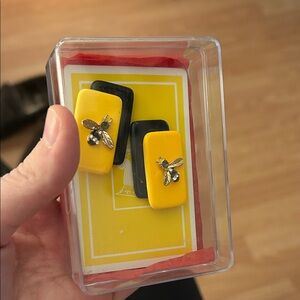 Bee earrings by local (Asheville) artist